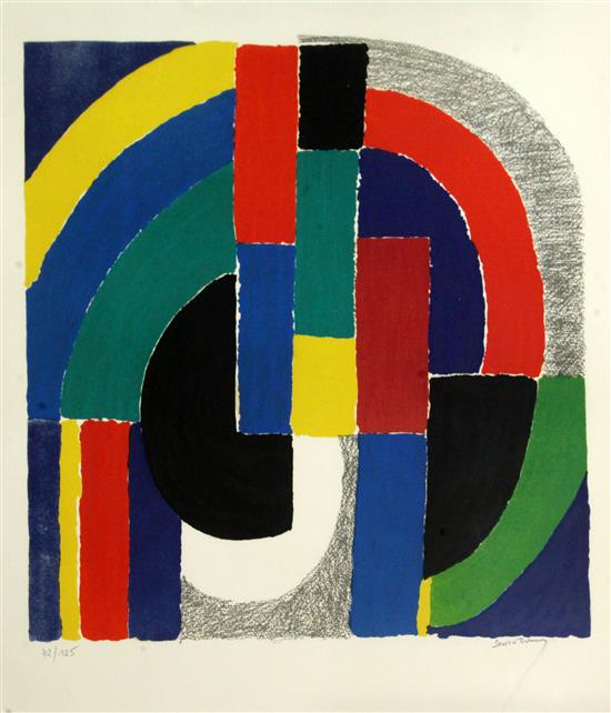 § Sonia Delaunay (1885-1979) Composition Verticale c.1971/72 29 x 20.75in.